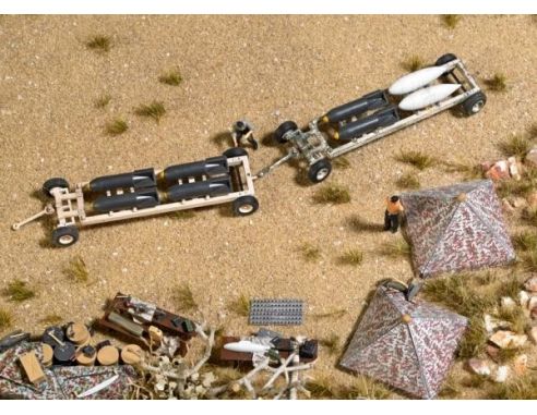 BUSCH 9606 BOMBE E ACCESSORI PER CAMPO MILITARE HO Modellino