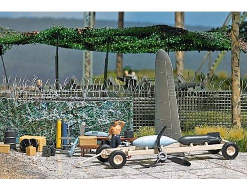 BUSCH 9632 ACCESSORI PER BASE MILITARE HO Modellino