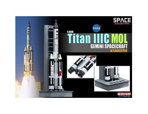 DRAGON SPACE COLLECTION 56232 TITAN III C MOL GEMINI SPACECRAFT WITH LAUNCH PAD Modellino