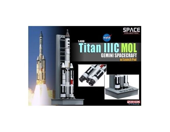 DRAGON SPACE COLLECTION 56232 TITAN III C MOL GEMINI SPACECRAFT WITH LAUNCH PAD Modellino