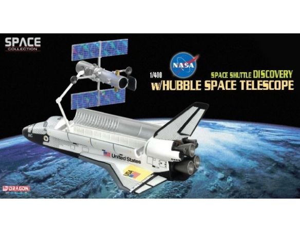 DRAGON SPACE COLLECTION 56259 NASA SPACE SHUTTLE DISCOVERY WITH HUBBLE SPACE TELESCOPE Modellino