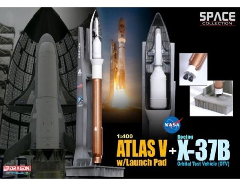 DRAGON SPACE COLLECTION 56260 NASA ATLAS V WITH LAUNCH PAD + X-37B VEHICLE Modellino