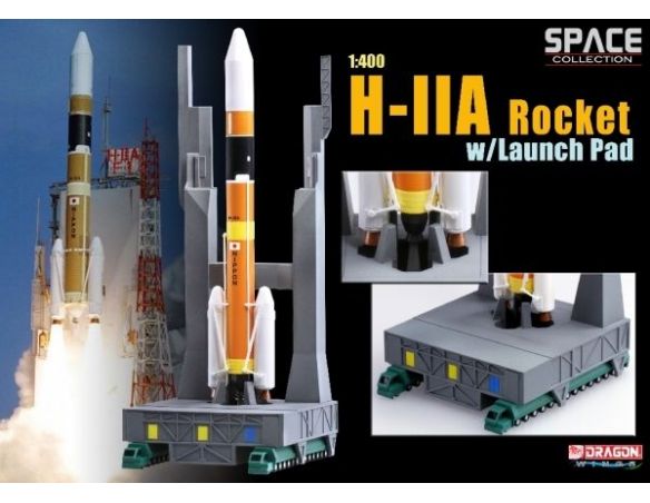 DRAGON SPACE COLLECTION 56327 H-IIA ROCKET WITH LAUNCH PAD Modellino