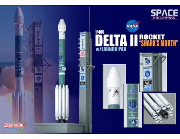 DRAGON SPACE COLLECTION 56334 DELTA II ROCKET USAF GPS-IIR-16 Modellino