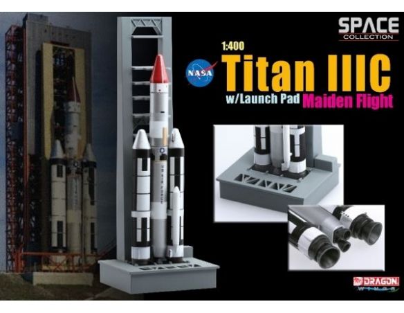 DRAGON SPACE COLLECTION 56341 TITAN III C WITH LAUNCH PAD MAIDEN FLIGHT Modellino