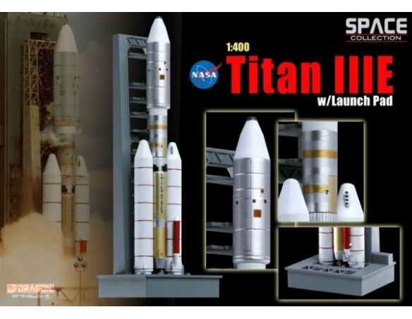 DRAGON SPACE COLLECTION 56343 SPACE TITAN III E WITH LAUNCH PAD Modellino