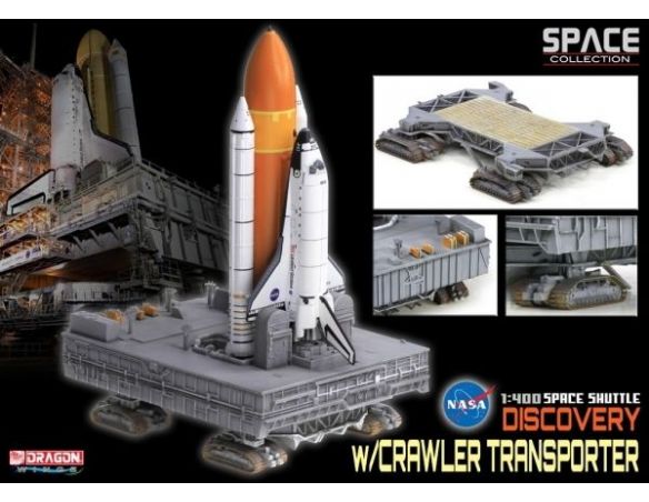 DRAGON SPACE COLLECTION 56391 SPACE SHUTTLE DISCOVERY WITH CRAWLER TRANSPORTER Modellino