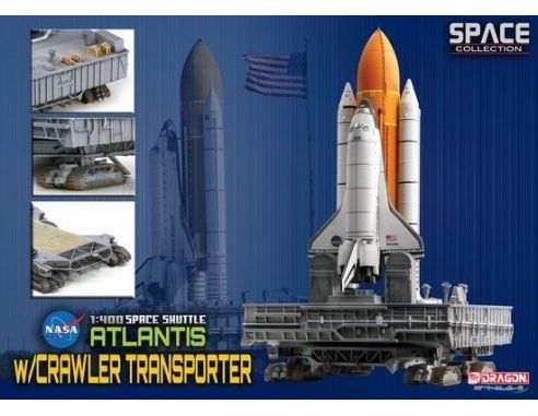 DRAGON SPACE COLLECTION 56392 SPACE SHUTTLE ATLANTIS WITH CRAWLER TRANSPORTER Modellino
