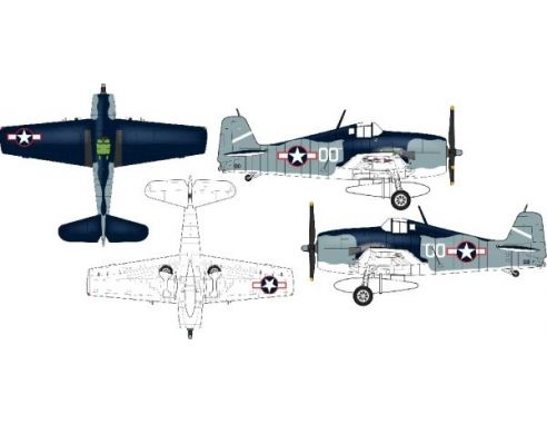 DRAGON WARBIRDS 50242 F6F-3 CVAG-5 USS YORKTWON AUGUST 1943 Modellino