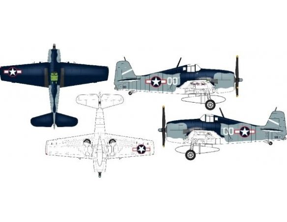 DRAGON WARBIRDS 50242 F6F-3 CVAG-5 USS YORKTWON AUGUST 1943 Modellino