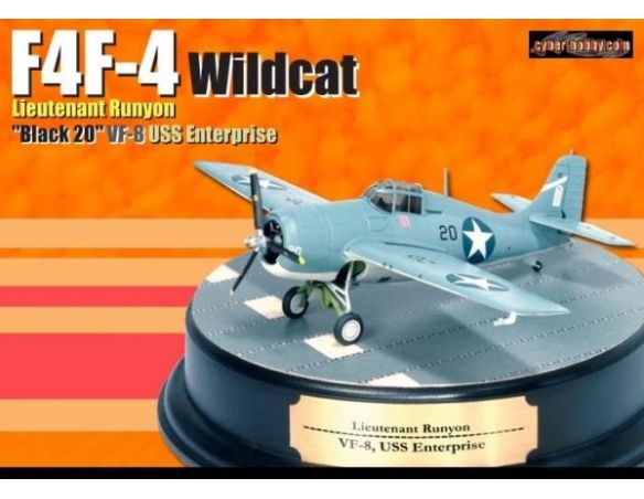 DRAGON WARBIRDS 50248 F4F-4 WILDCAT LIEUTENANT RUNYON VF-8 ENTERPRISE Modellino