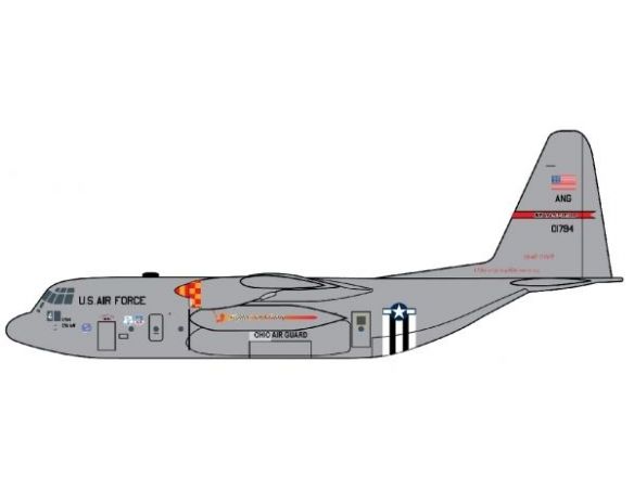 DRAGON WARBIRDS 56276 C-130 H HERCULES 179TH AIRLIFT 60TH ANNIVERSARY Modellino