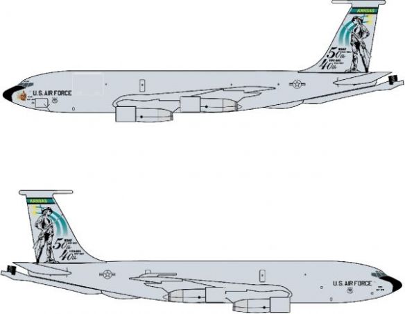 DRAGON WARBIRDS 56277 USAF KC-135D 117TH KANSAS ANG 40TH ANNIVERSARY Modellino