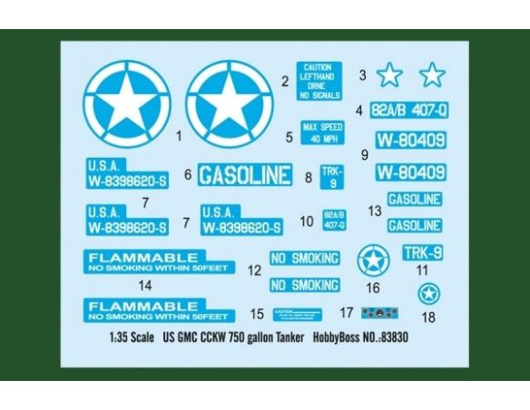 HOBBY BOSS KIT 83830 US GMC CCKW 750 GALLON TANKER Modellino