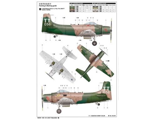 TRUMPETER 02254 A-1J AD-7 SKYRAIDER Modellino