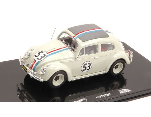 Hot Wheels HWBCK07 HERBIE IL MAGGIOLINO TUTTO MATTO THE LOVE BUG N.53 1963 1:43 Modellino