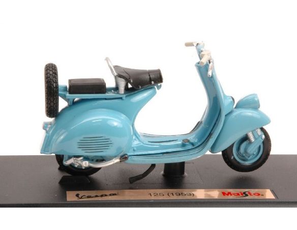 Maisto MI4335B VESPA 125 1953 LIGHT BLUE 1:18 Modellino