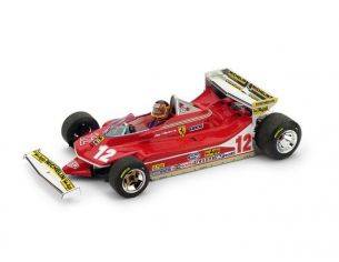 Brumm BM0514CH FERRARI 312 T4 G.VILLENEUVE 1979 N.12 RETIRED MONACO GP + PILOTA 1:43 Modellino