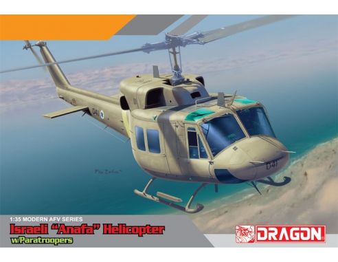 Dragon D3543 ISRAELI ANAFA HELICOPTER W/PARATROOPERS KIT 1:35 Modellino