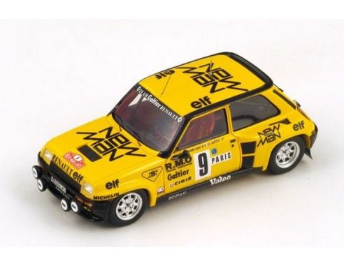 Spark Model S3854 RENAULT R5 TURBO N.9 5th MONTE CARLO 1982 B.SABY-F.SAPPEY 1:43 Modellino