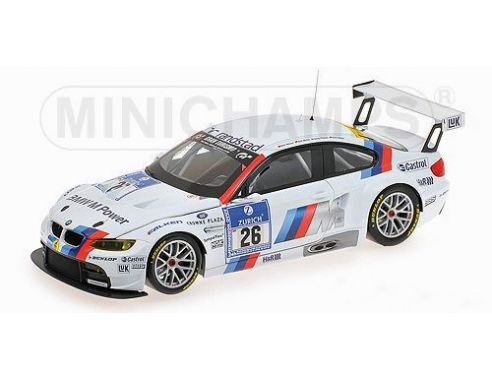 MINICHAMPS 100102026 BMW M3 GT2 E92 PRIAULX MULLER 24H NURBURGRING 2010 Modellino