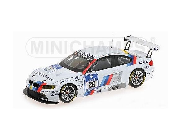 MINICHAMPS 100102026 BMW M3 GT2 E92 PRIAULX MULLER 24H NURBURGRING 2010 Modellino
