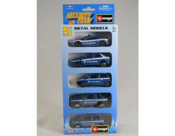 Bburago 180 ASS. 5PCS AUTO SECURITY POLIZIA 1/43 Modellino