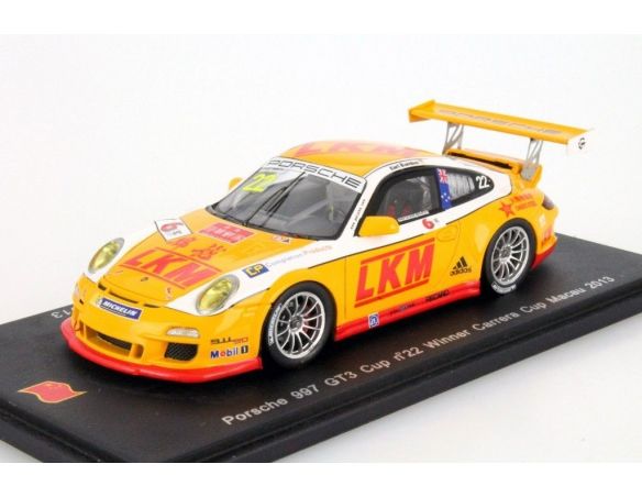 Spark Model SA041 PORSCHE 997 GT3 N.22 WINNER CARRERA CUP MACAU 2013 E.BAMBER 1:43 Modellino