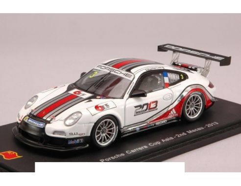 Spark Model SA042 PORSCHE CARRERA 997 GT3 N.3 2nd MACAU 2013 SEBASTIEN LOEB 1:43 Modellino