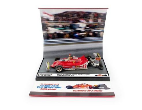 Brumm BMAS59 FERRARI 312 T4 G.VILLENEUVE 1979 N.12 NEDERLAND GP ON 3 WHEELS 1:43 Modellino