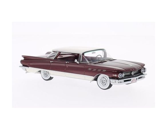 Neo Scale Models NEO49518 BUICK ELECTRA 225 4-DOOR 1960 DARK RED/WHITE 1:43 Modellino
