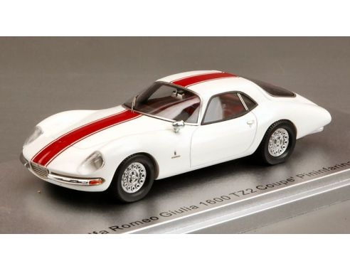 Kess Model KS43000227 ALFA ROMEO GIULIA 1600 TZ2 COUPE' PININFARINA 1965 WHITE/RED 1:43 Modellino