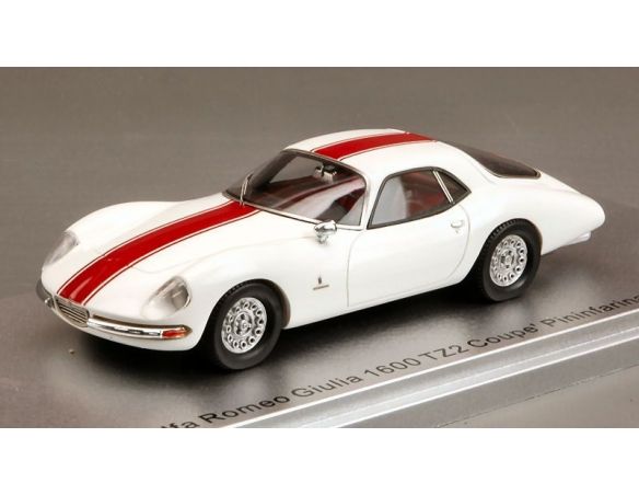 Kess Model KS43000227 ALFA ROMEO GIULIA 1600 TZ2 COUPE' PININFARINA 1965 WHITE/RED 1:43 Modellino