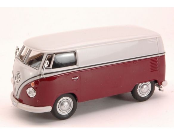Cararama Motorama CA60380 VW TRANSPORTER 1967 BURGUNDY/WHITE 1:43 Modellino