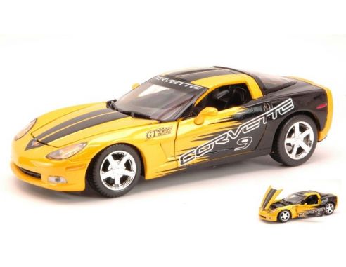 Motormax MTM73774Y CORVETTE C6 GT RACING YELLOW 1:24 Modellino