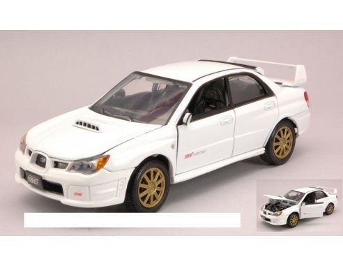 Motormax MTM73330W SUBARU IMPREZA WRX STI 2003 WHITE 1:24 Modellino