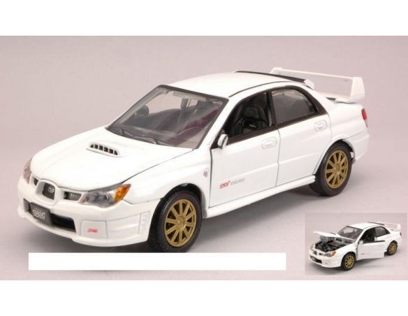 Motormax MTM73330W SUBARU IMPREZA WRX STI 2003 WHITE 1:24 Modellino