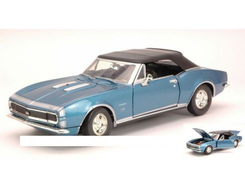 Motormax MTM73293MB CHEVROLET CAMARO SS 1967 METALLIC BLUE 1:24 Modellino