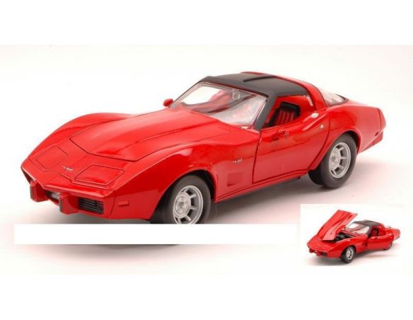 Motormax MTM73244RD CORVETTE 1979 RED 1:24 Modellino