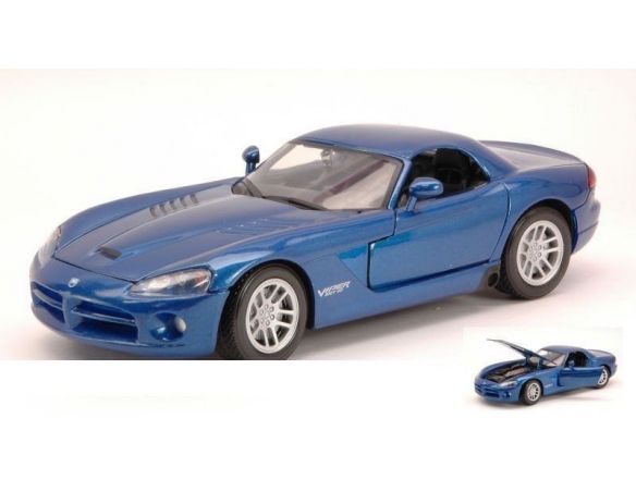 Motormax MTM73290MB DODGE VIPER SRT-10 2003 BLUE MET.1:24 Modellino