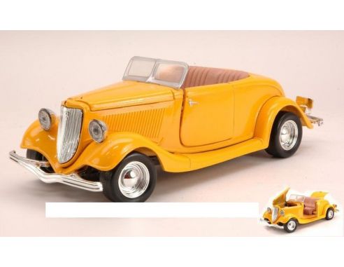 Motormax MTM73218YL FORD COUPE' CONVERTIBLE 1934 YELLOW 1:24 Modellino