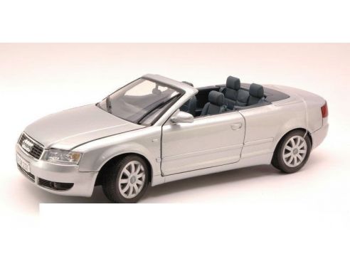 Motormax MTM73148SL AUDI A4 CABRIOLET 2000 SILVER 1:18 Modellino