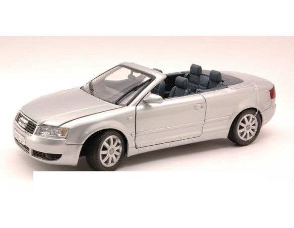 Motormax MTM73148SL AUDI A4 CABRIOLET 2000 SILVER 1:18 Modellino