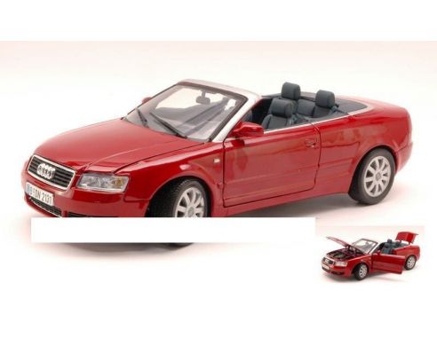 Motormax MTM73148R AUDI A4 CABRIOLET 2000 RED 1:18 Modellino