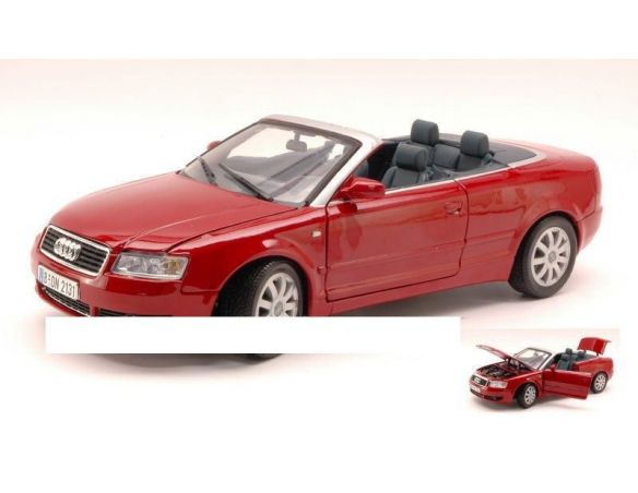 Motormax MTM73148R AUDI A4 CABRIOLET 2000 RED 1:18 Modellino