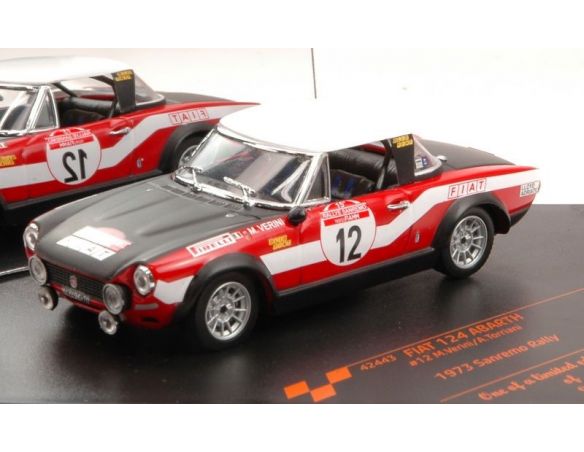 Vitesse VE42443 FIAT 124 ABARTH N.12 2nd SANREMO 1973 M.VERINI-A.TORRIANI 1:43 Modellino