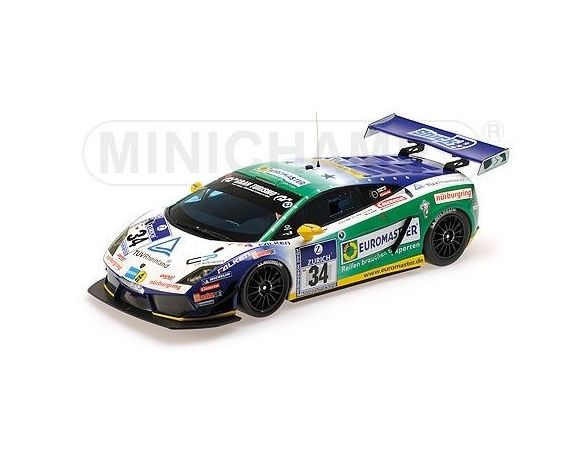 Minichamps PM151111134 LAMBORGHINI GALLARDO LP 600 24H NURBURGRING 2011 STUCK-STUCK-STUCK 1:18 Modellino