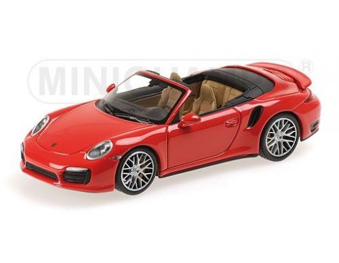 MINICHAMPS 410062230 PORSCHE 911 TURBO S CABRIOLET 2013 RED Modellino