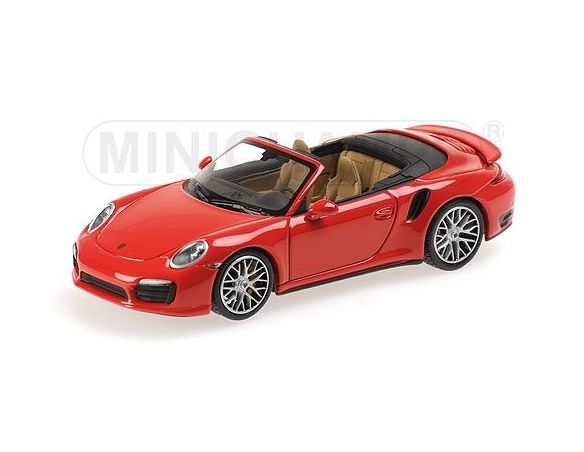 MINICHAMPS 410062230 PORSCHE 911 TURBO S CABRIOLET 2013 RED Modellino