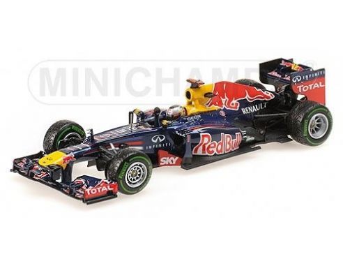 MINICHAMPS 410120101 RED BULL RB8 SEBASTIAN VETTEL GP BRAZIL WORLD CHAMPION F1 2012 Modellino